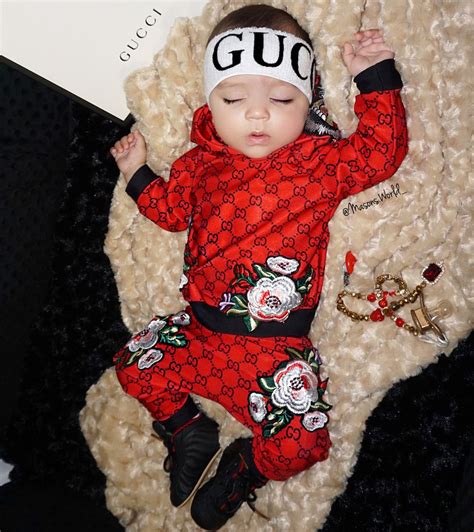 newborn gucci clothes|cute babies wearing designer clothes.